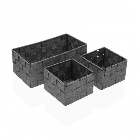 SET 3 PANIERS GRIS
