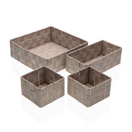 SET 4 PANIERS BEIGE