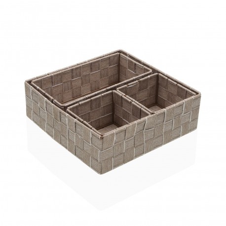 SET 4 PANIERS BEIGE