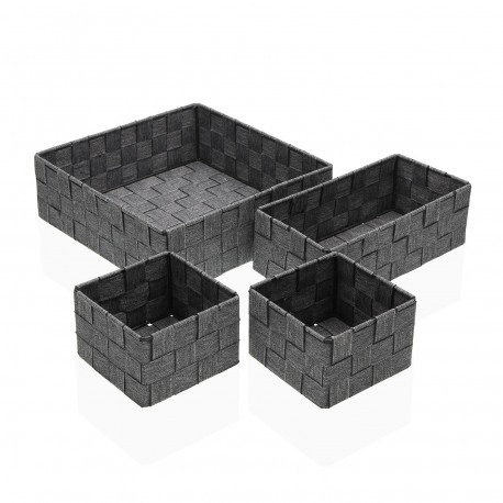 SET 4 PANIERS GRIS