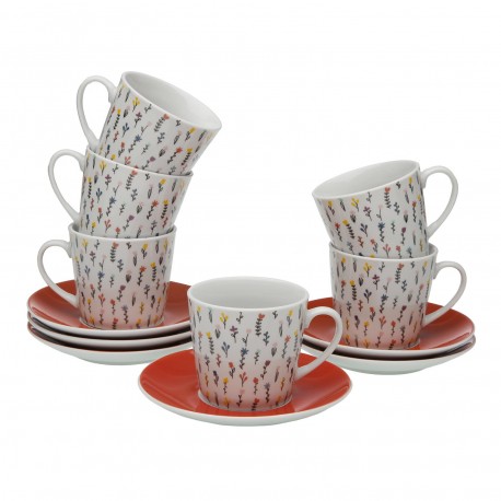 SET 6 TASSES THÉ AVEC SOUCOUPE BLUME