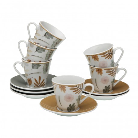 SET 6 TASSES CAFÉ TABITHA