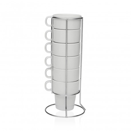 SET 6 TASSES CAFÉ AVEC SUPPORT