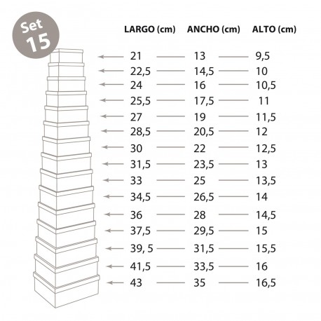 SET 10 BOÎTES CARTON LAVANDE