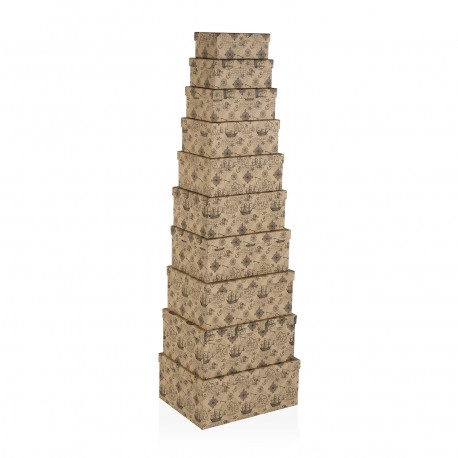 SET 10 BOÎTES CARTON GALEON