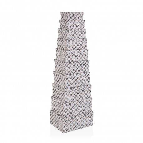 SET 10 BOÎTES CARTON PETPRINT