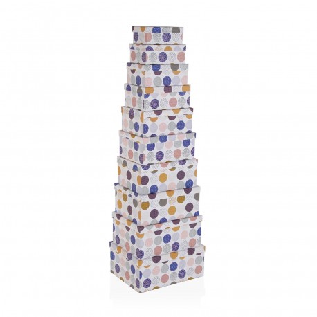 SET 10 BOÎTES CARTON CERCLES