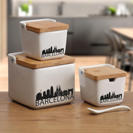 SALIÈRE COUVERCLE BAMBOU BARCELONA