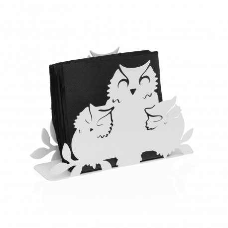 PORTE-SERVIETTES CHOUETTES BLANC