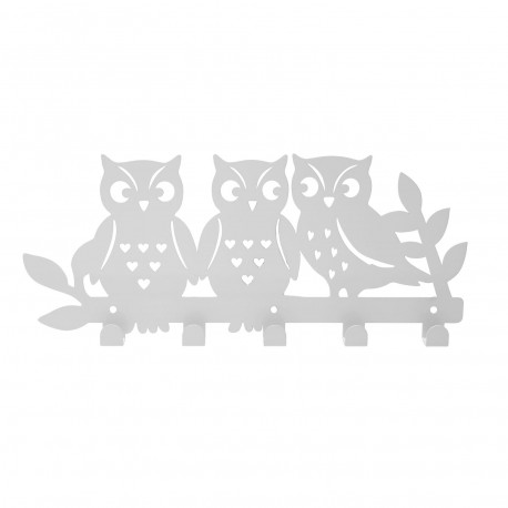 PORTE-MANTEAU HIBOUX FAMILLE BLANC