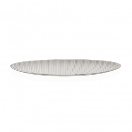 CENTRE DE TABLE ALLONGÉ BLANC 58 CM