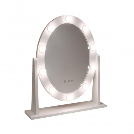MIROIR OVALE AVEC LUMIÈRES GLAM