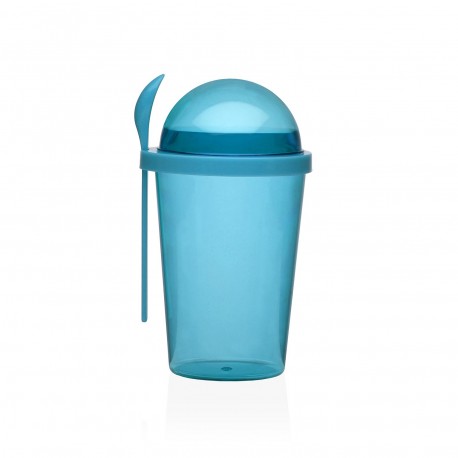 VERRE ALIMENTS CUILLÈRE BLEU