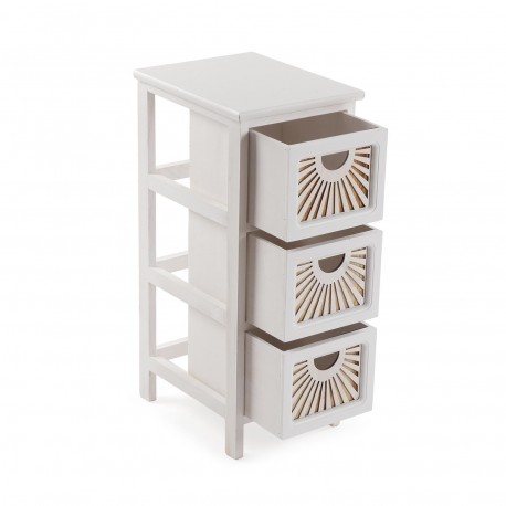 COMMODE 3 TIROIRS ADDA BLANCHE