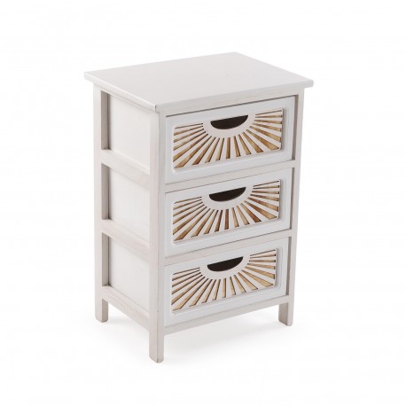 COMMODE 3 TIROIRS ADDA BLANCHE