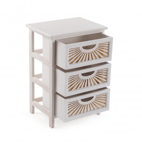 COMMODE 3 TIROIRS ADDA BLANCHE