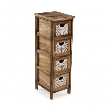 COMMODE 4 TIROIRS ADDA MARRON