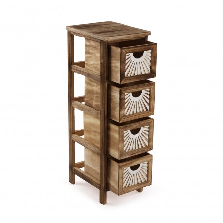 COMMODE 4 TIROIRS ADDA MARRON