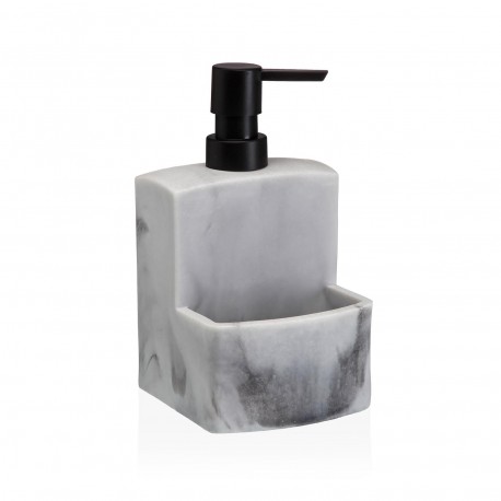 DISTRIBUTEUR MARBRE BLANC AVEC PORTE-ÉPONGE