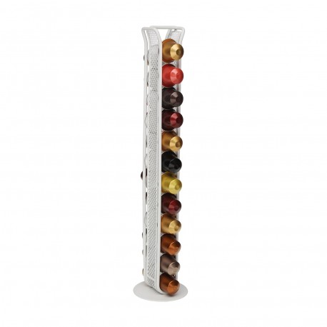 SUPPORT CAPSULES CAFÉ NESPRESSO 24 BLANC