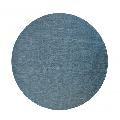 DESSOUS DE PLAT ROND BLEU
