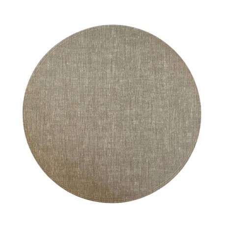 DESSOUS DE PLAT ROND BEIGE FONCÉ
