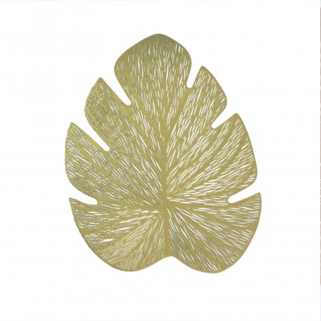 DESSOUS DE PLAT FEUILLE DORÉ