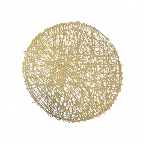 DESSOUS DE PLAT ROND DORÉ