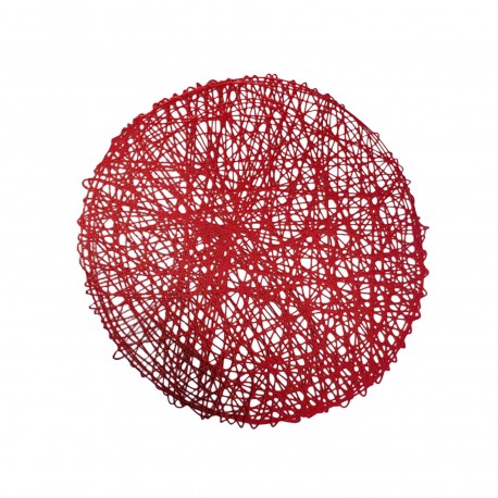 DESSOUS DE PLAT ROND ROUGE