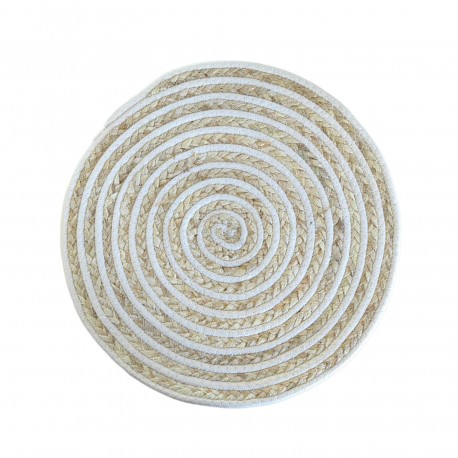 DESSOUS DE PLAT ROND BLANC