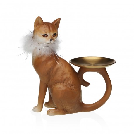 STATUETTE CHAT AVEC PLATEAU