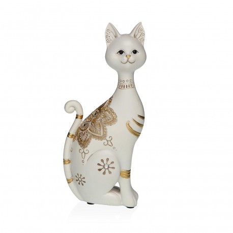 STATUETTE CHAT BLANC 10,5X24CM