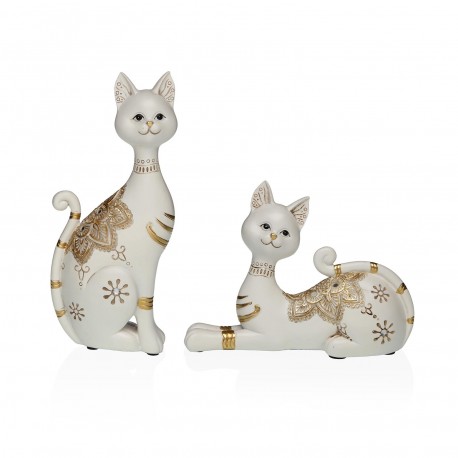 STATUETTE CHAT BLANC 10,5X24CM