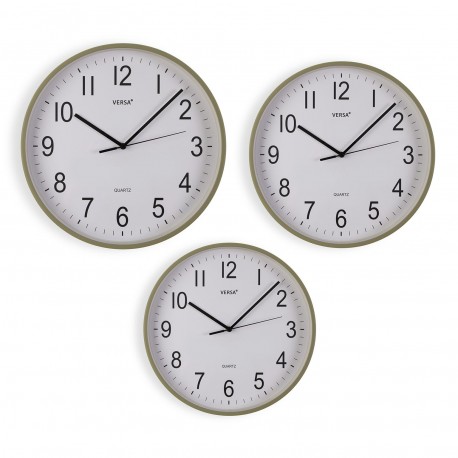 HORLOGE MURALE VERT CLAIR 30CM