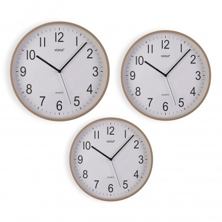 HORLOGE MURALE GRIS CLAIR 35CM