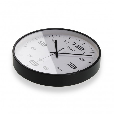 HORLOGE MURALE NOIRE 25CM