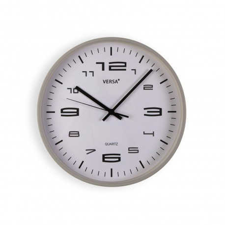 HORLOGE MURALE GRIS CLAIR 25CM