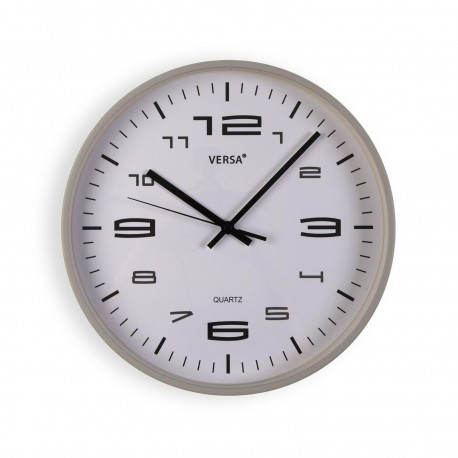 HORLOGE MURALE GRIS CLAIR 30CM