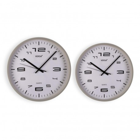HORLOGE MURALE GRIS CLAIR 30CM