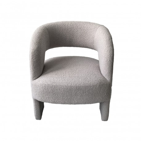 FAUTEUIL NASSER EN LAINE GRIS