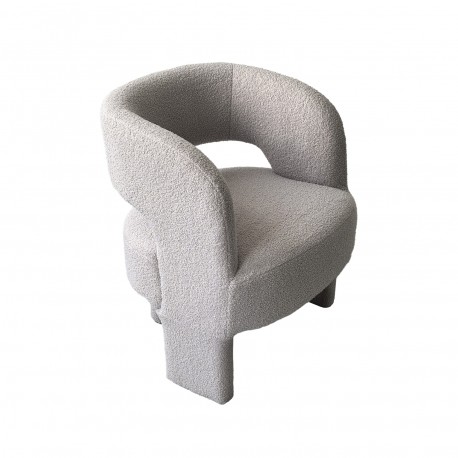 FAUTEUIL NASSER EN LAINE GRIS