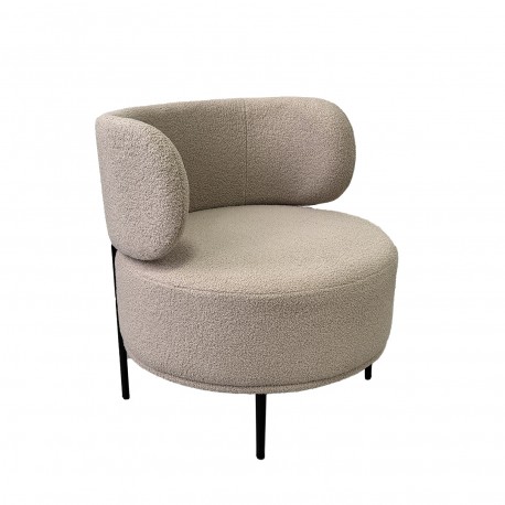 FAUTEUIL ERIE EN LAINE BEIGE