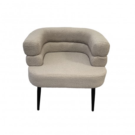 FAUTEUIL NEMI EN LAINE BEIGE