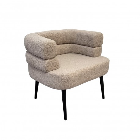 FAUTEUIL NEMI EN LAINE BEIGE