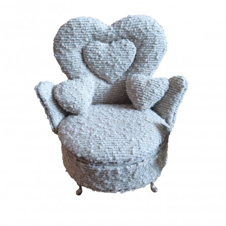 BOÎTE À BIJOUX FAUTEUIL GRIS CLAIR