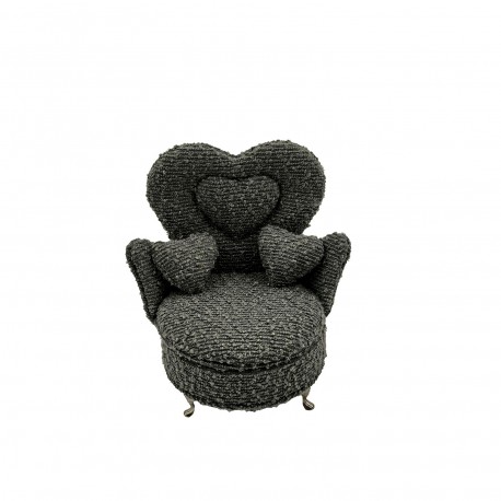 BOÎTE À BIJOUX FAUTEUIL GRIS FONCÉ
