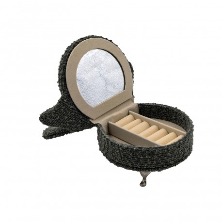 BOÎTE À BIJOUX FAUTEUIL GRIS FONCÉ