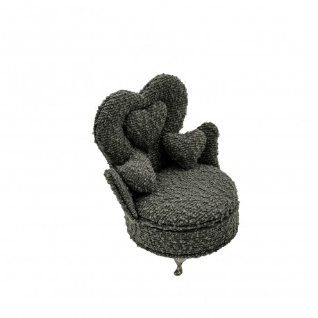 BOÎTE À BIJOUX FAUTEUIL GRIS FONCÉ