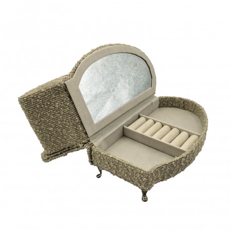 BOÎTE À BIJOUX CHAISE LONGUE GRIS CLAIR