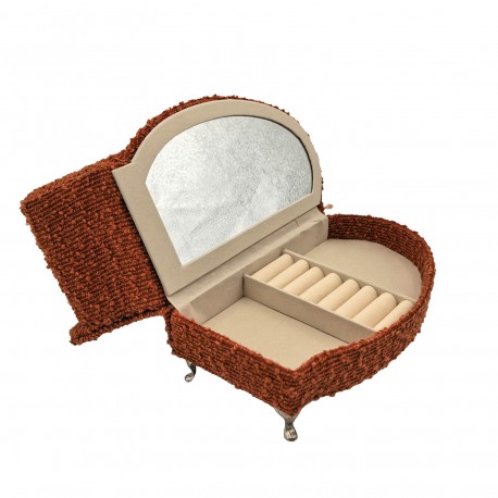 BOÎTE À BIJOUX CHAISE LONGUE ROUGE
